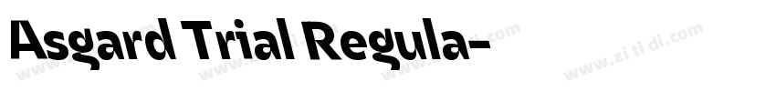 Asgard Trial Regula字体转换